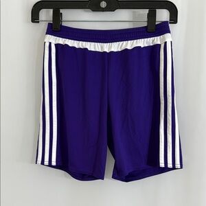 Kids Adidas Purple and White Athletic Shorts Size S